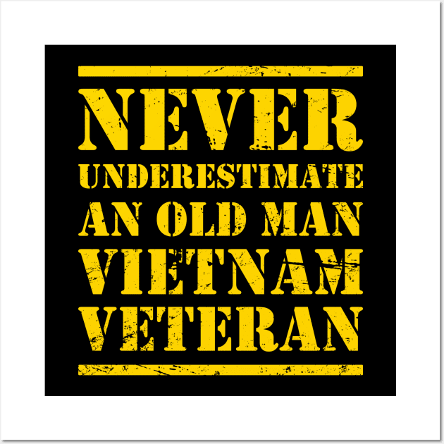 Old Man Vietnam Veteran Wall Art by MeatMan